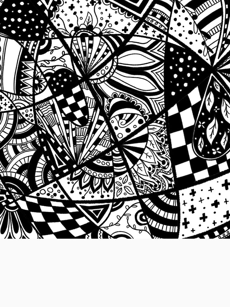 Monochrome Whimsy – Bold Abstract Line Art Pattern by OhMiGosh