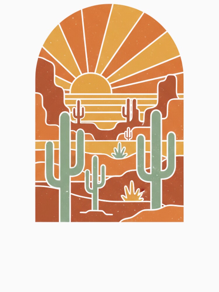 Desert Dreaming – Boho Retro Arizona Landscape Art by ARTReMi