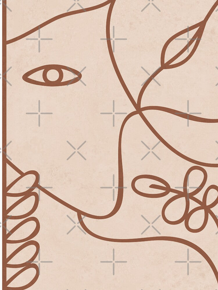 Woman Lines Botanical - Neutral by technicolorable_art
