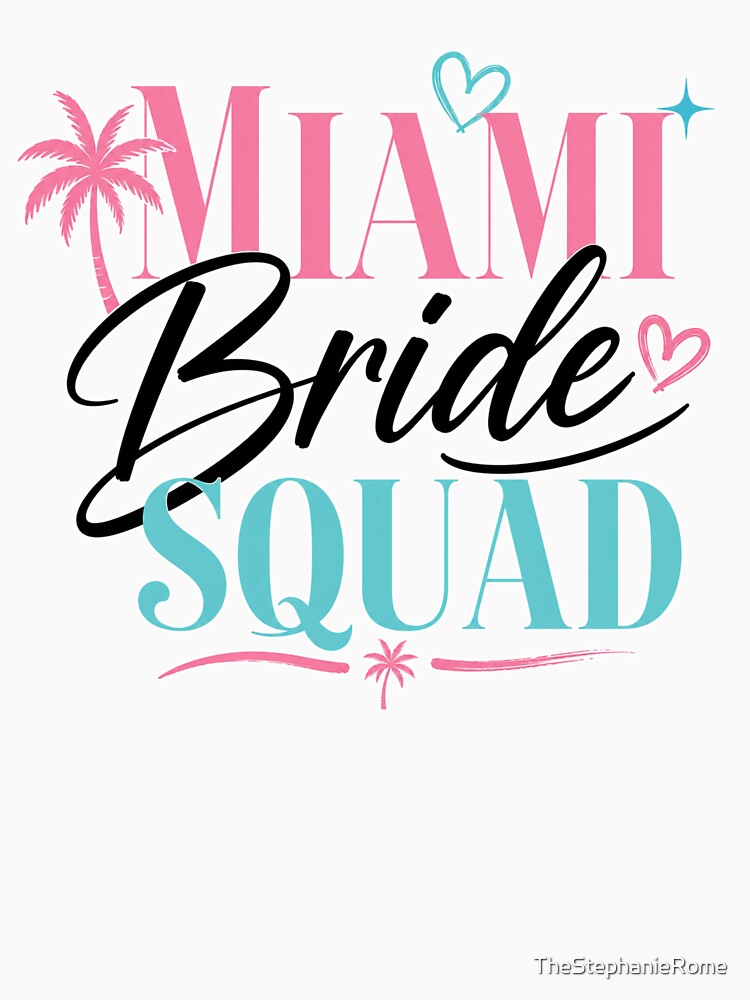 Miami Bride Squad – Tropical Bachelorette Party & Bridal Party Design by TheStephanieRome