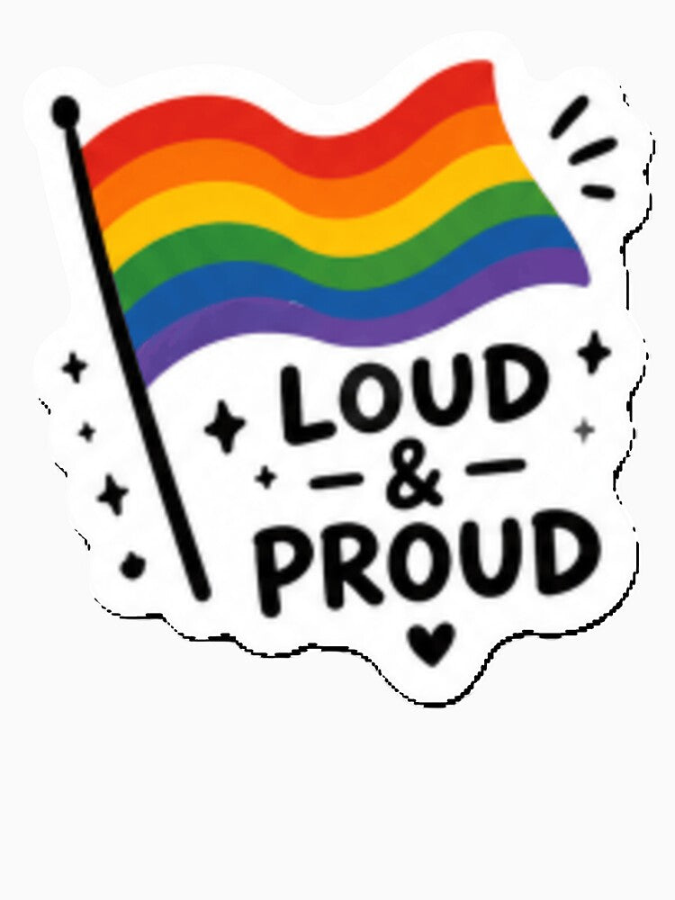 Loud and Proud Rainbow Flag Pride by Pixanova
