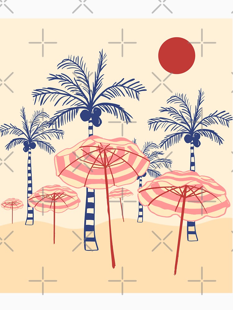 Retro Summer Beach Illustration by MaiZephyr