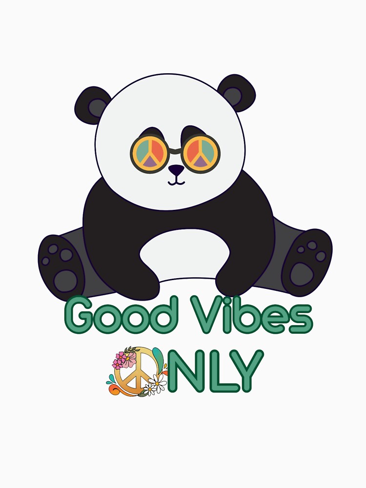Hippie Panda – Good Vibes Only by MiraDesignCo