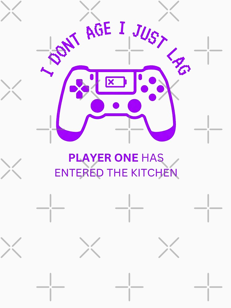 Funny Gamer Dad Lag Joke Player One by icemanphotos