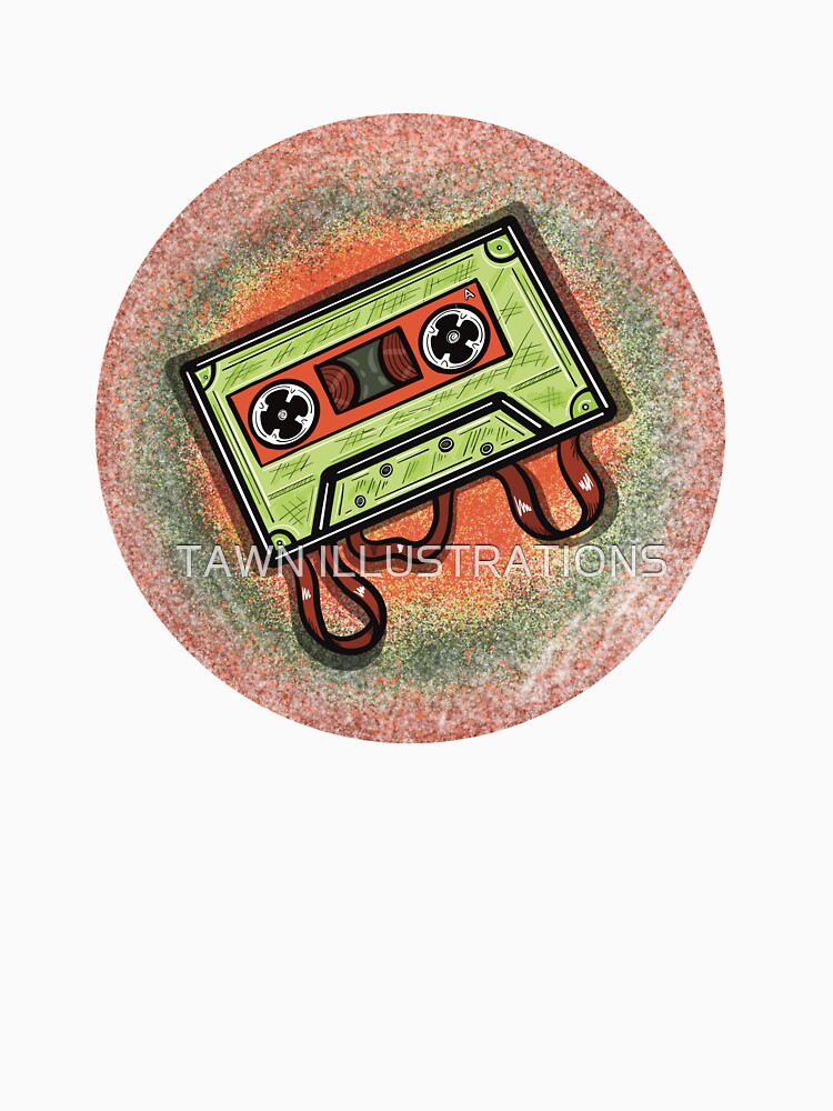 80s music Nostalgia cassette illustration by TAWN ILLUSTRATIONS