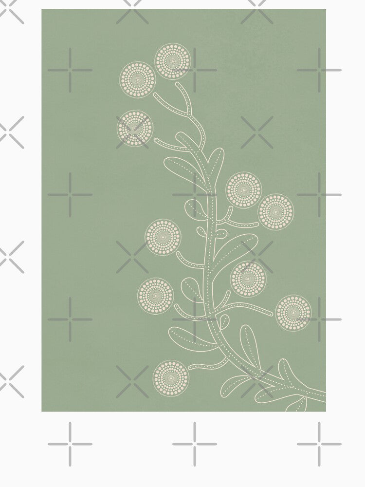Sage Green, Abstract Leaf Illustration, Minimalist Boho Botanical by technicolorable_art