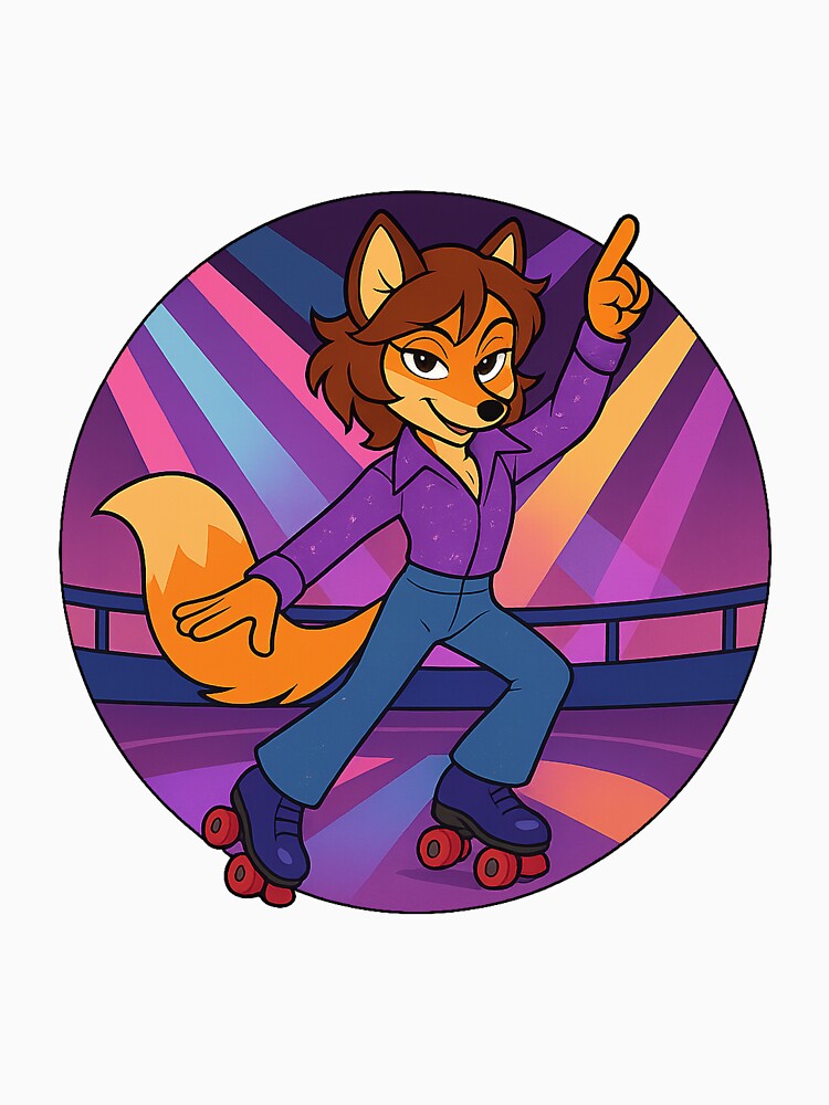 Disco Fox on Roller Skates – Funky Furry Vibes by CaliLuminos