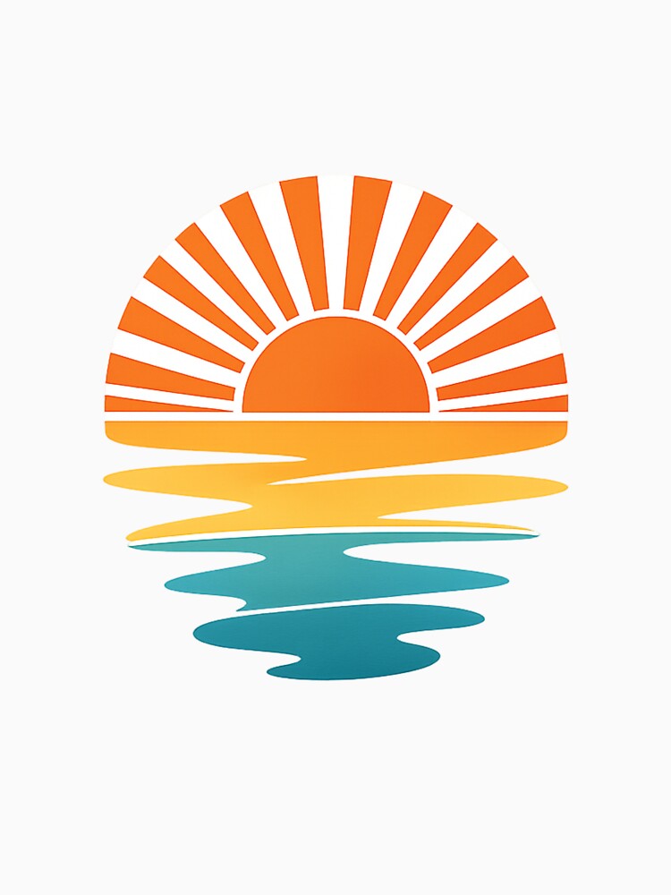 Retro Sunset Waves by DarkoK