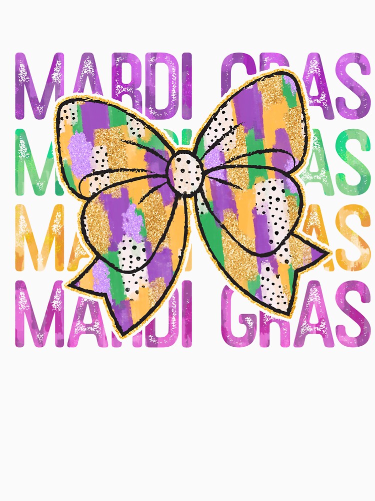 Mardi Gras Vibes – Colorful Carnival Mask & Beads Festival by Inkvado