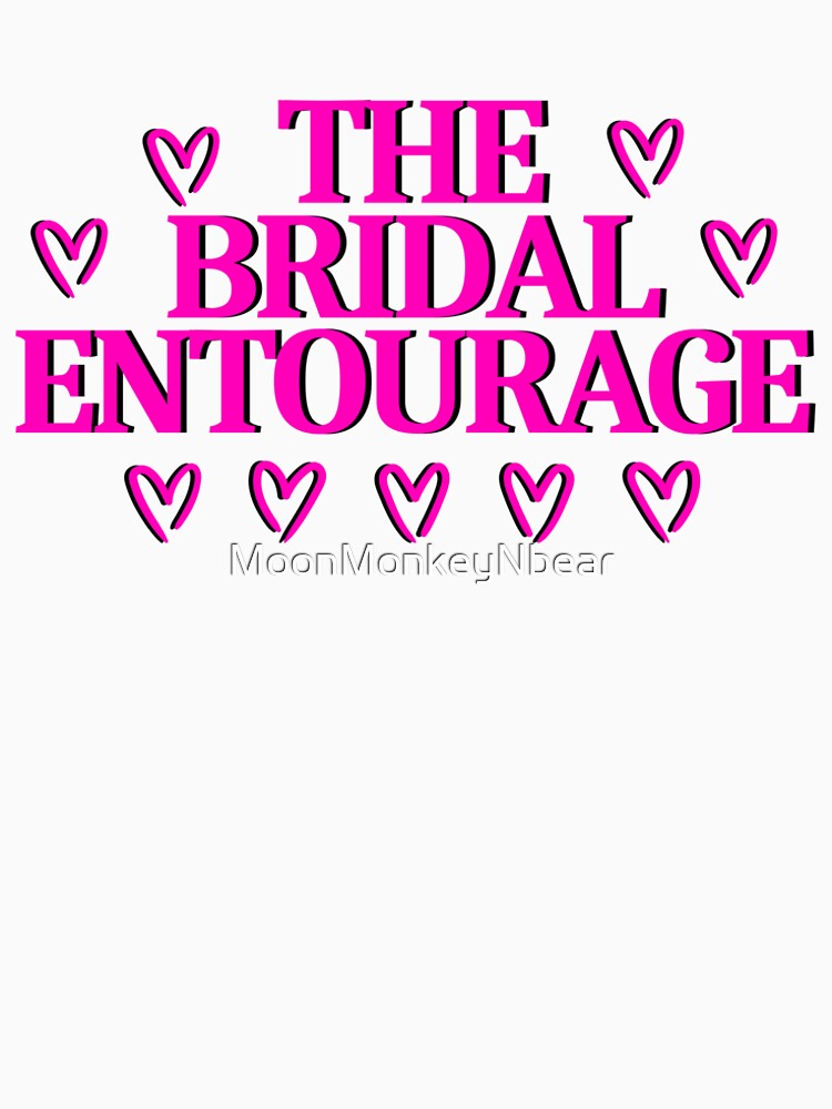 The Bridal Entourage Pink Hen Bridal Bachelorette by MoonMonkeyNbear