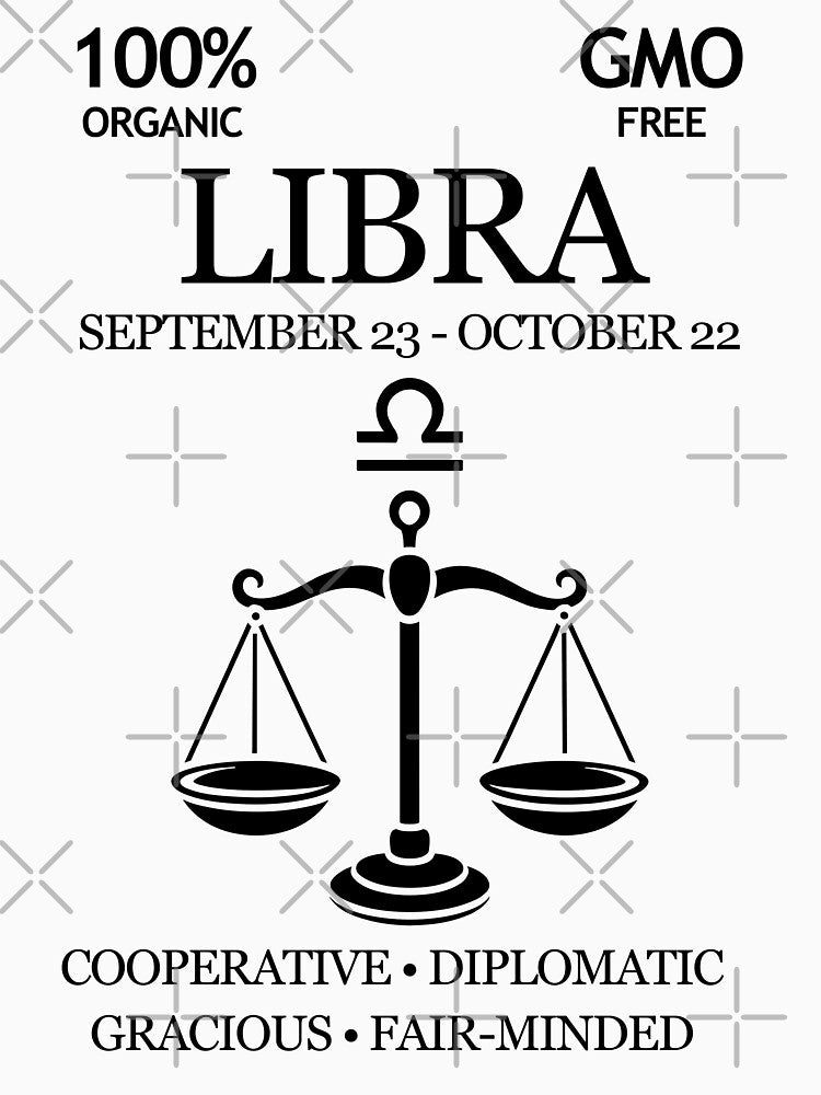Libra Zodiac Sign Shirt – Stylish Horoscope Design for September & October Birthdays (Black) by Artistic-Apex