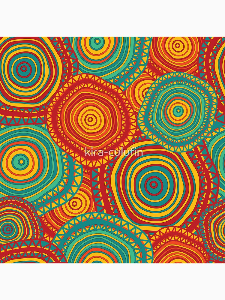 Ornamental doodle pattern in ethnic motives by kira-culufin