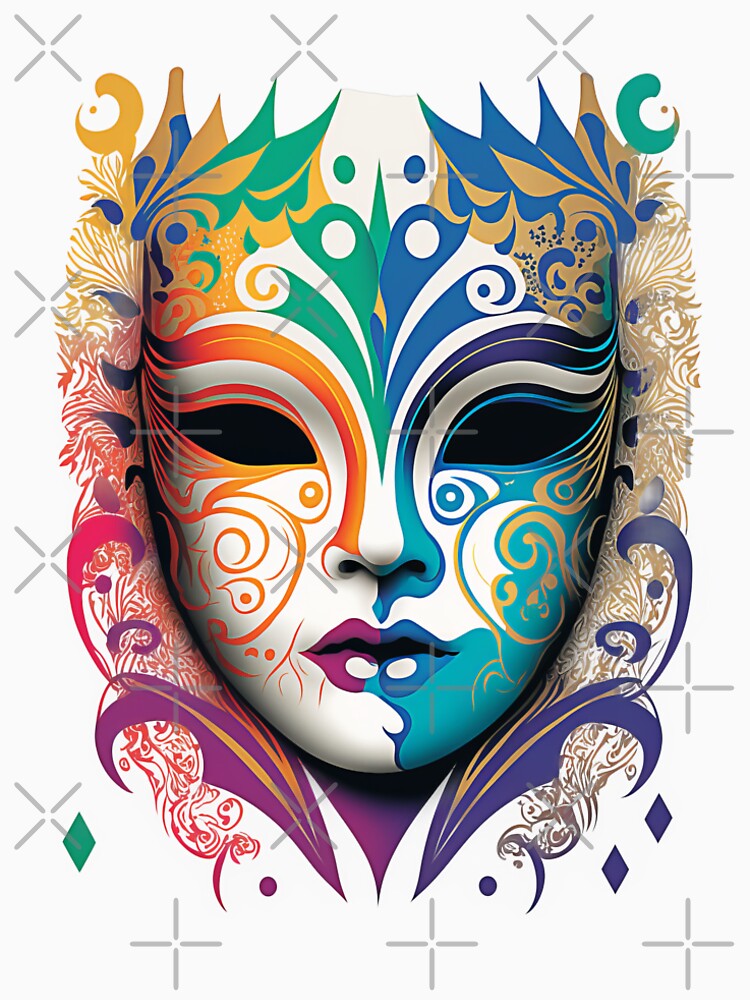 Colourful Venetian Mask Design by CaseHavenDesign