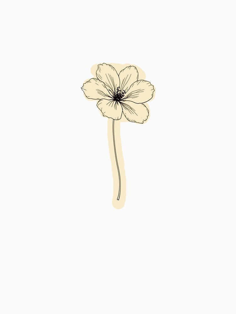 Vintage Botanical Flower Sketch by Vallentinez