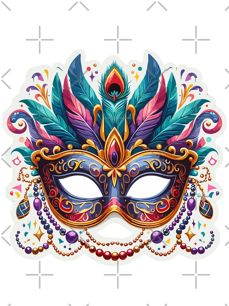 Vibrant Mask design for Party or Parade by Auchi_Verse