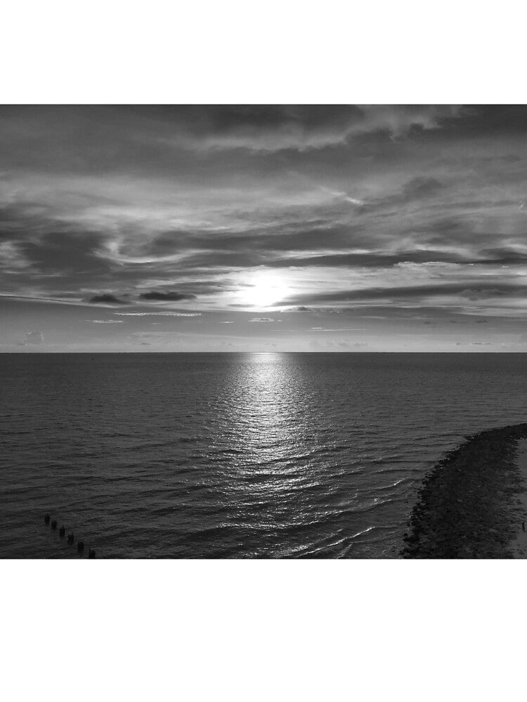 Black and White Beach Sunset by Simply Magic Supply
