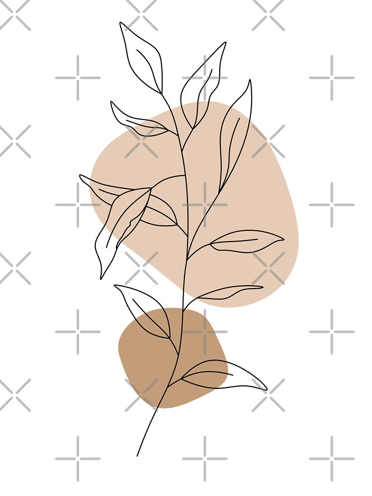Modern minimalist floral boho art by MA DESIGNS