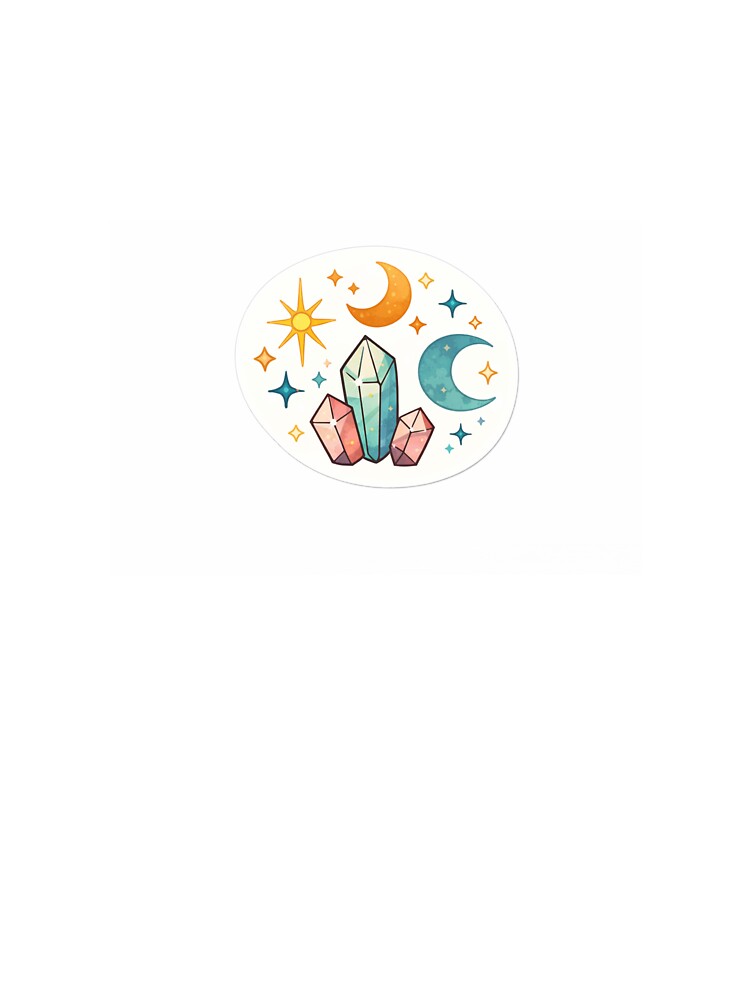 Celestial Crystal Moon Sticker by Snark Studio