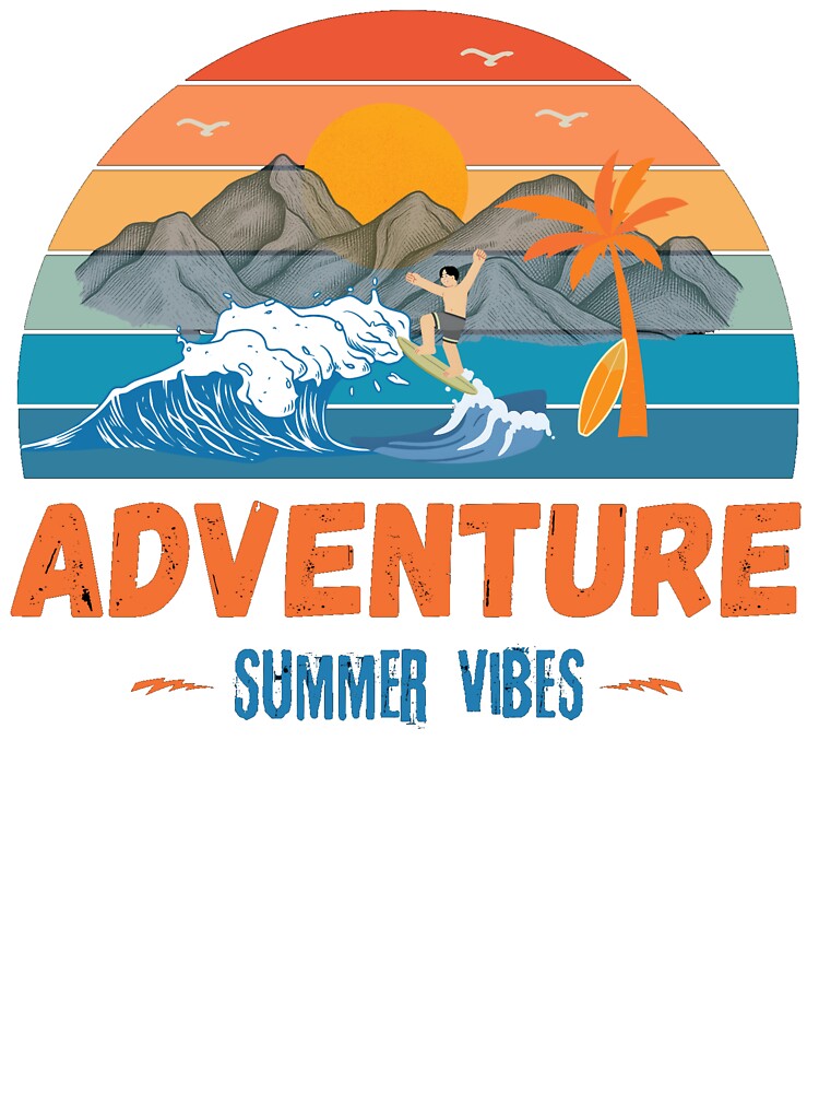 Retro Sunset Adventure Shirt for Men Women Summer Vacation Beach Travel Graphic Tee by NeO² Studio