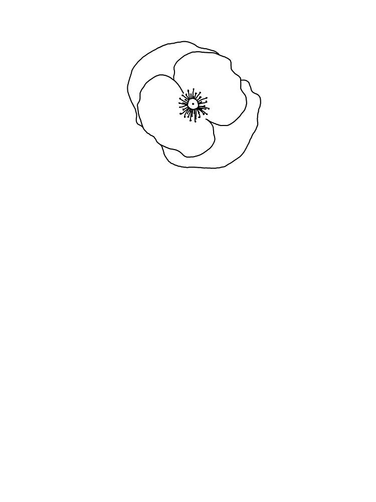 Poppy Simple Line Art by CaladeniaBee