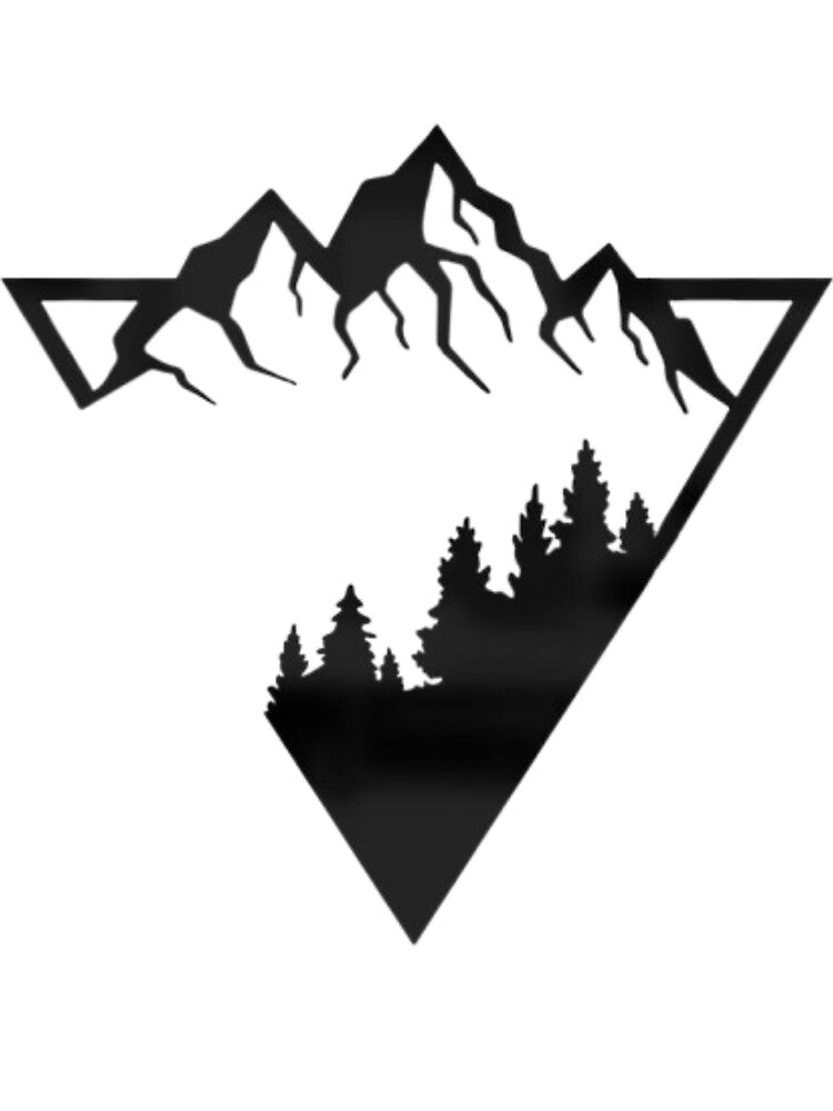 Minimalist Mountain Forest Triangle Aesthetic Nature Design by SKRadha64