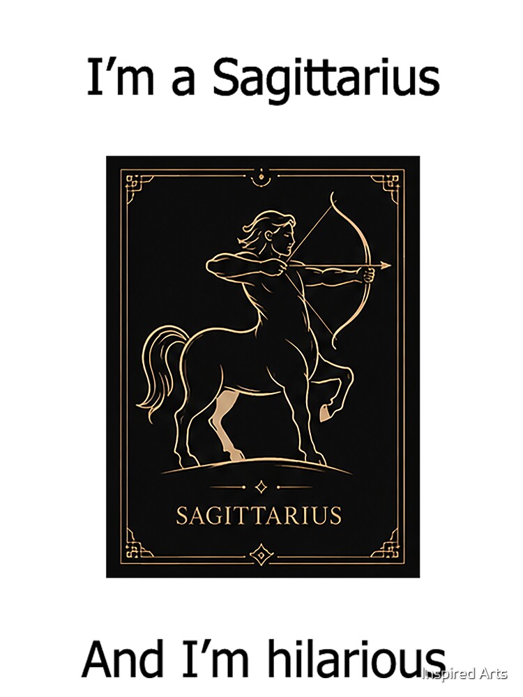 Sagittarius zodiac sign aiming his arrow by Inspired Arts