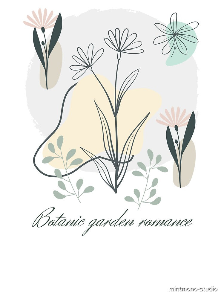 Botanic Garden Romance – Minimal Floral Line Art by mintmono-studio