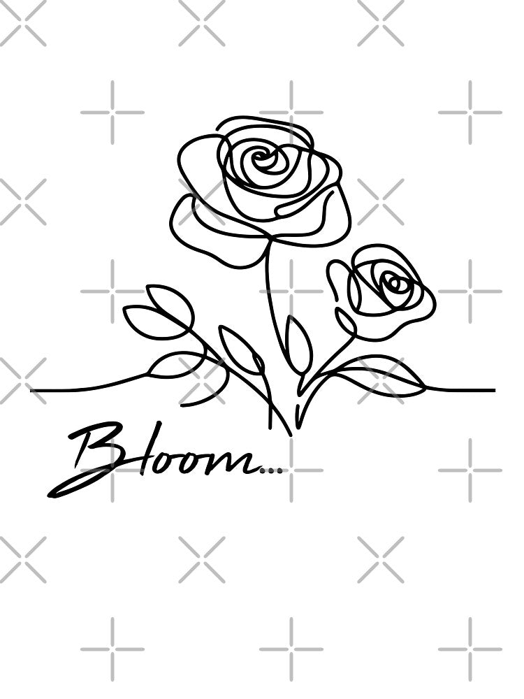 minimalist floral design with bloom quote by Pixel Perfect