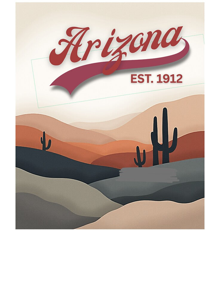 Arizona Desert Vibes Retro Sunset T-Shirt by Travel Shirt Club