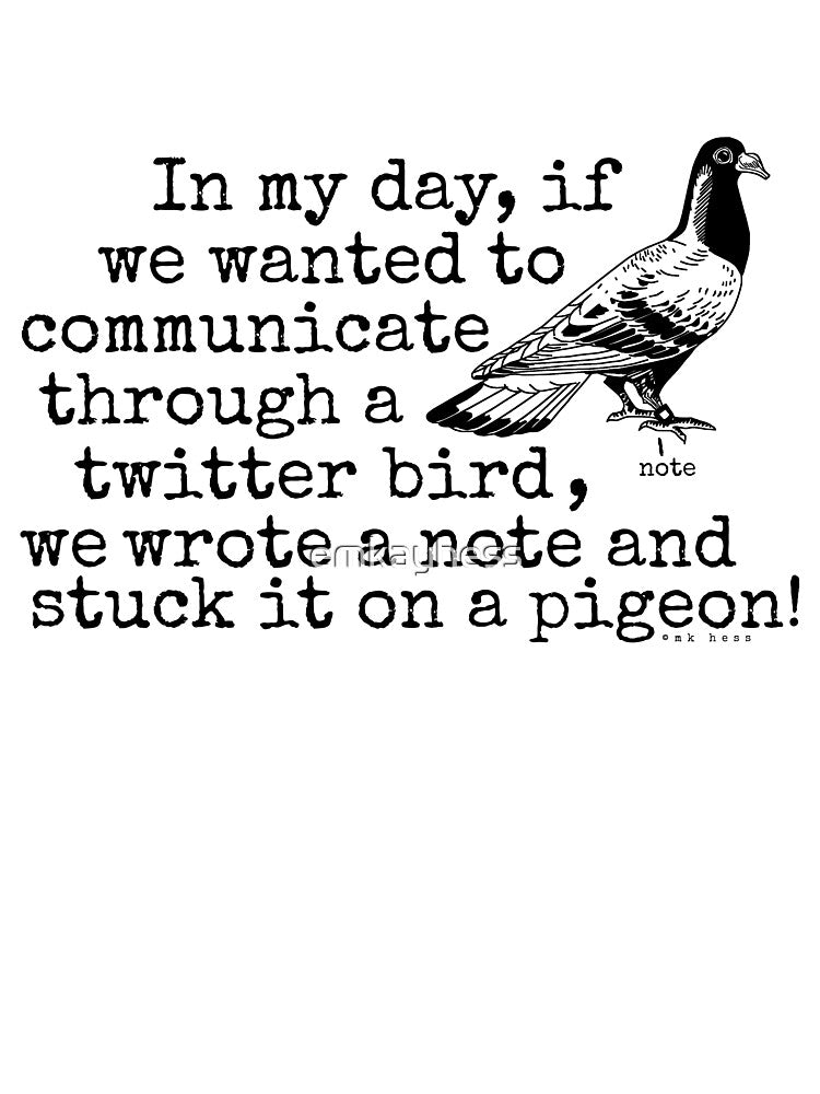 Funny Old Age Twitter Bird Grandpa Senior Humor by emkayhess