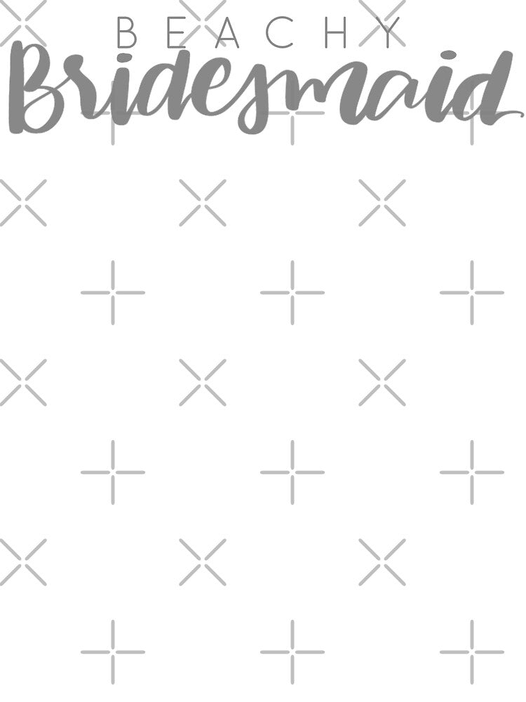 Beachy Bridesmaid Lettering – Beach Wedding Bachelorette Bride Design by Calm and Antsy