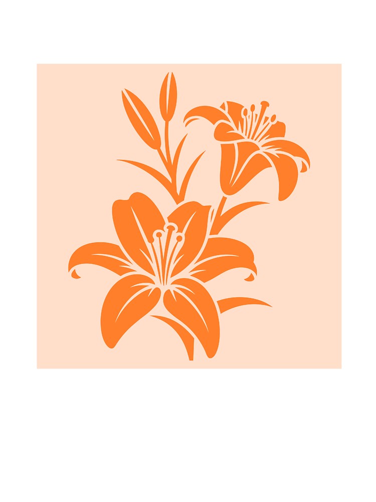 Orange Lilies Drawing by Jeallan Designs