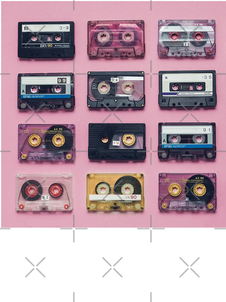 Retro Cassette Tape Music Pattern by createdbycam