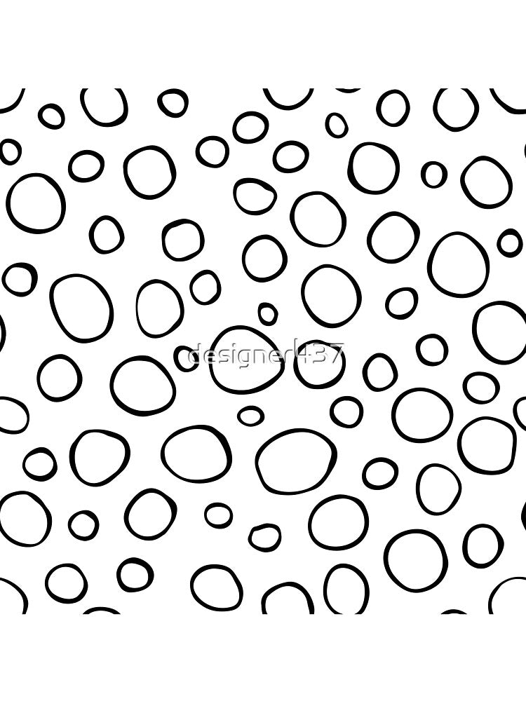 Black and white ring hand drawn seamless pattern by designer437
