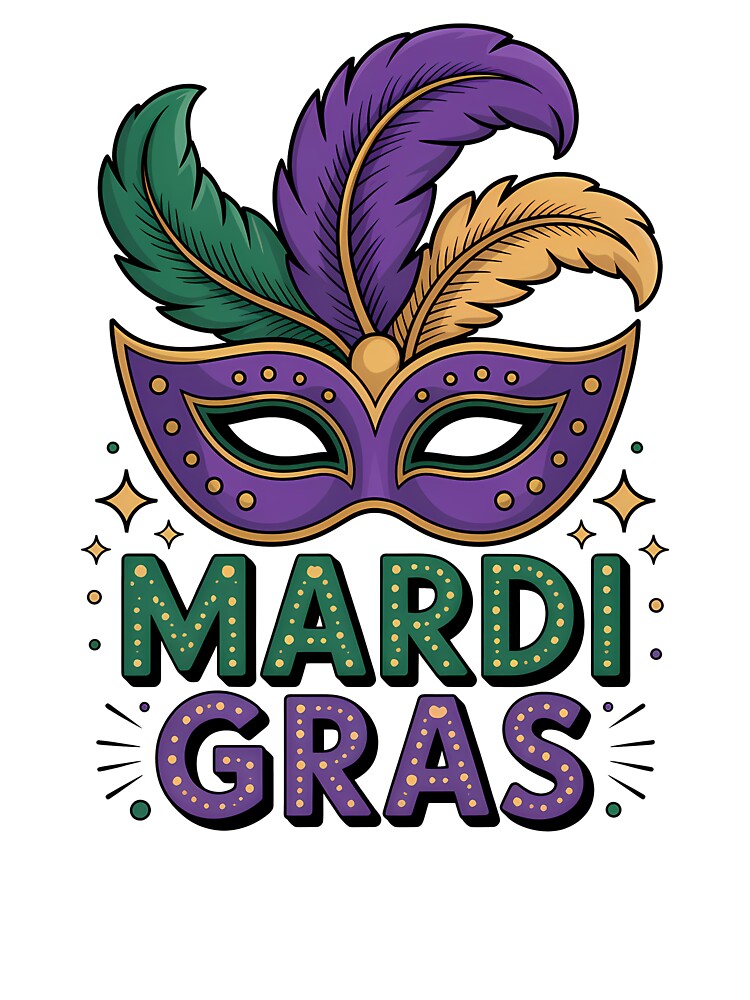 Fat Tuesday Mardi Gras Mask Festive Carnival Art by LiviuGligoros