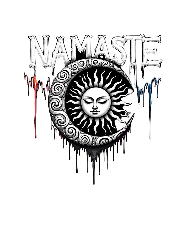 Mystic Celestial Namaste Sun and Moon by Posiheal26