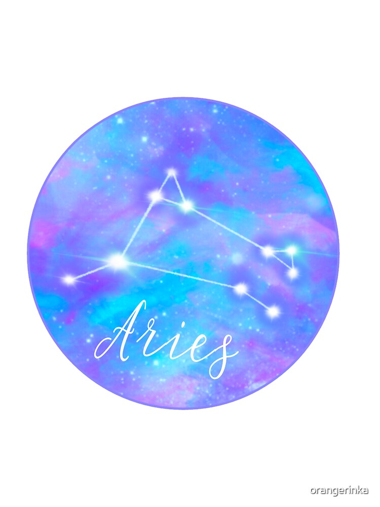 Aries Zodiac sign constellation stars by orangerinka