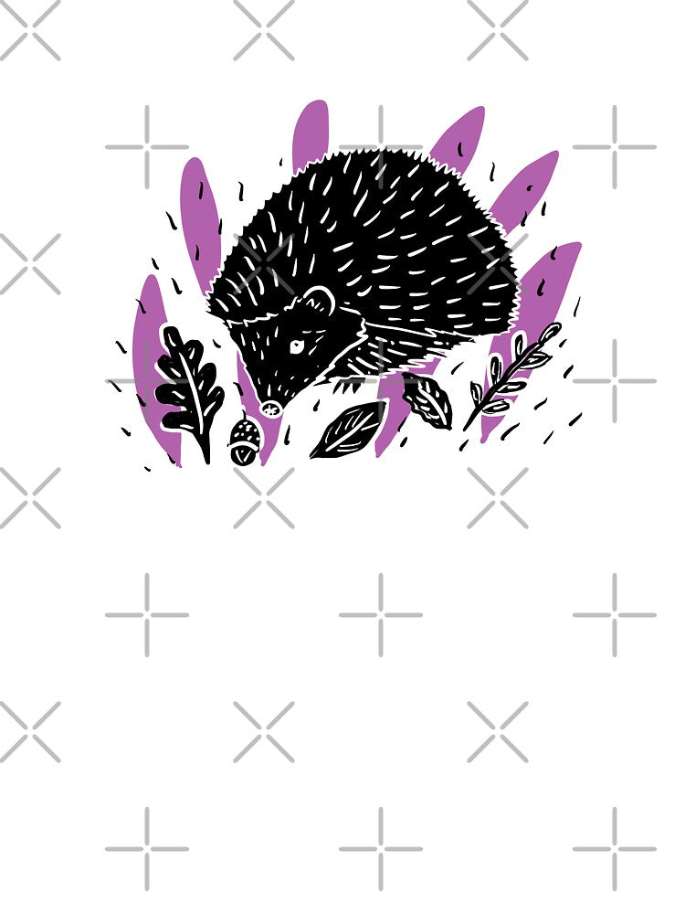 Hedgehog linocut-style by Han44