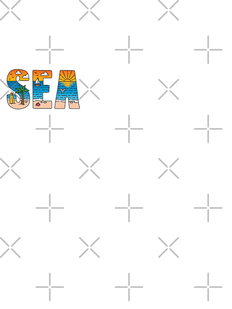 SEA Summer Beach Letter Art by SurfGlitch