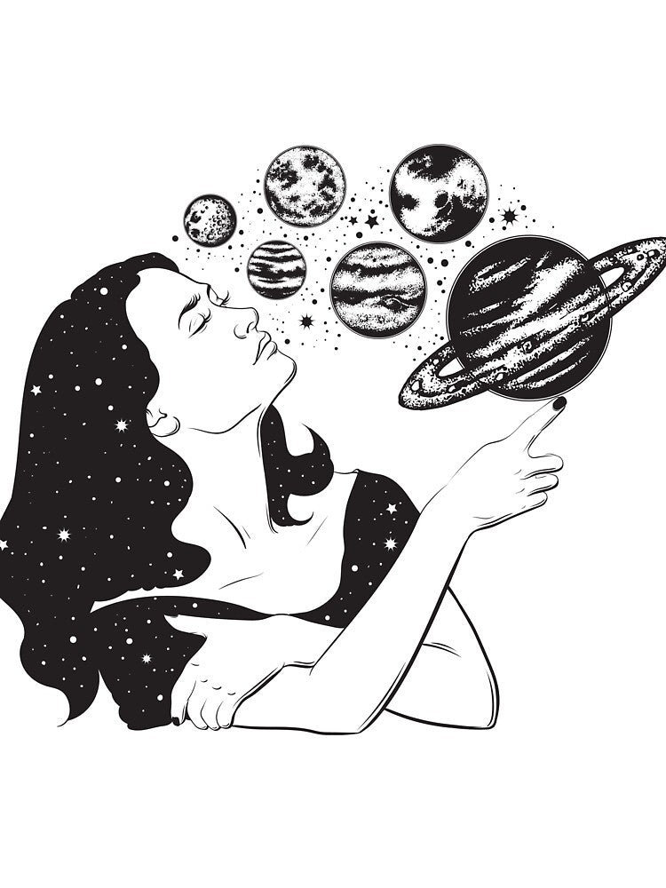 I Look To Space | Perfect For Your Goth, Wiccan, Alternative Friends by LemonDemonzzz