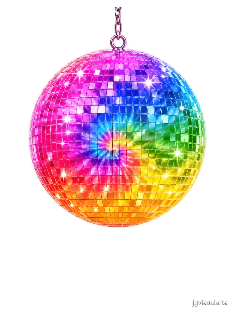Rainbow Tie-Dye Disco Ball by jgvisualarts