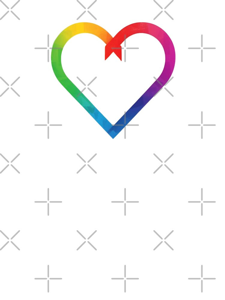Minimal Rainbow Heart – LGBTQ+ Pride Symbol by SimplyJasper