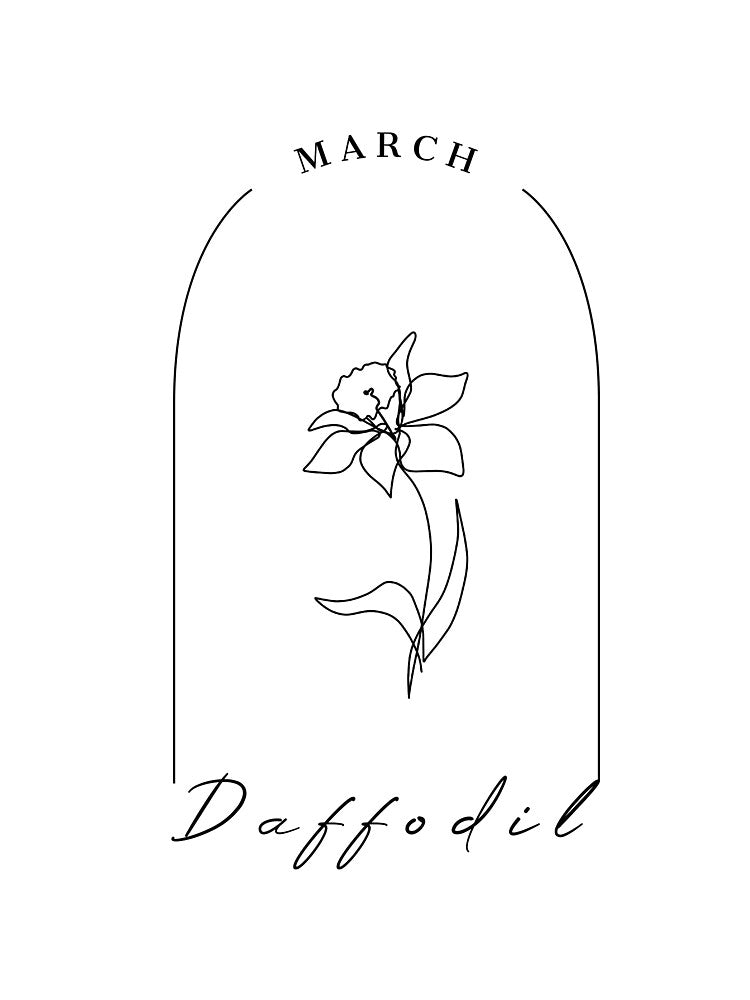 Daffodil - March Birth Flower by MinmalistValley