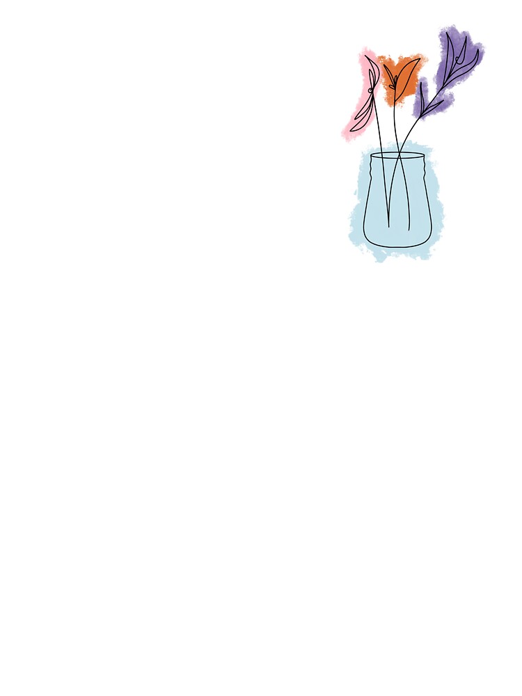 Minimalist Abstract Flower Vase by Ruby Magick