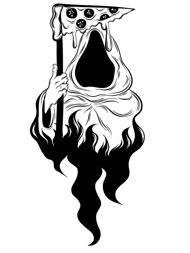 The Grim Pizza Coming For You | Perfect For Your Goth, Wiccan, Alternative Friends by LemonDemonzzz