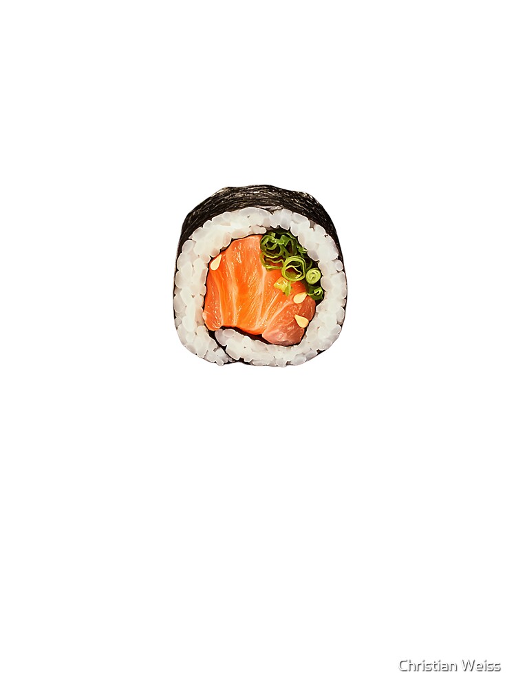 Minimal Salmon Maki Sushi Slice by Christian Weiss