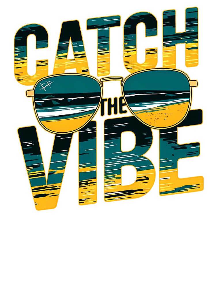 Catch the Vibe Beach Sunset Aesthetic Sunglasses Design by BNCH44