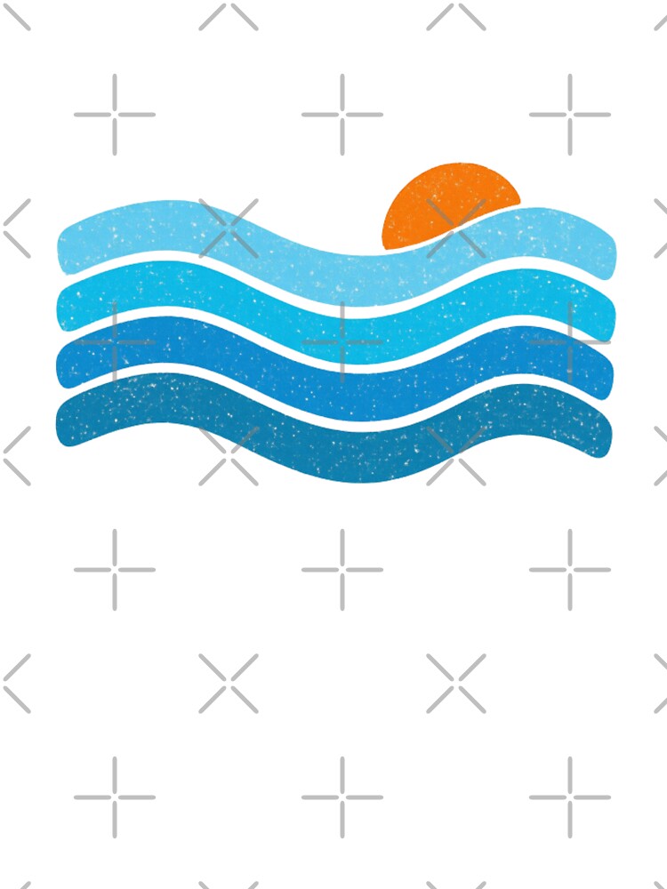 Ocean Waves Retro Vintage Summer Beach by HBDStudio