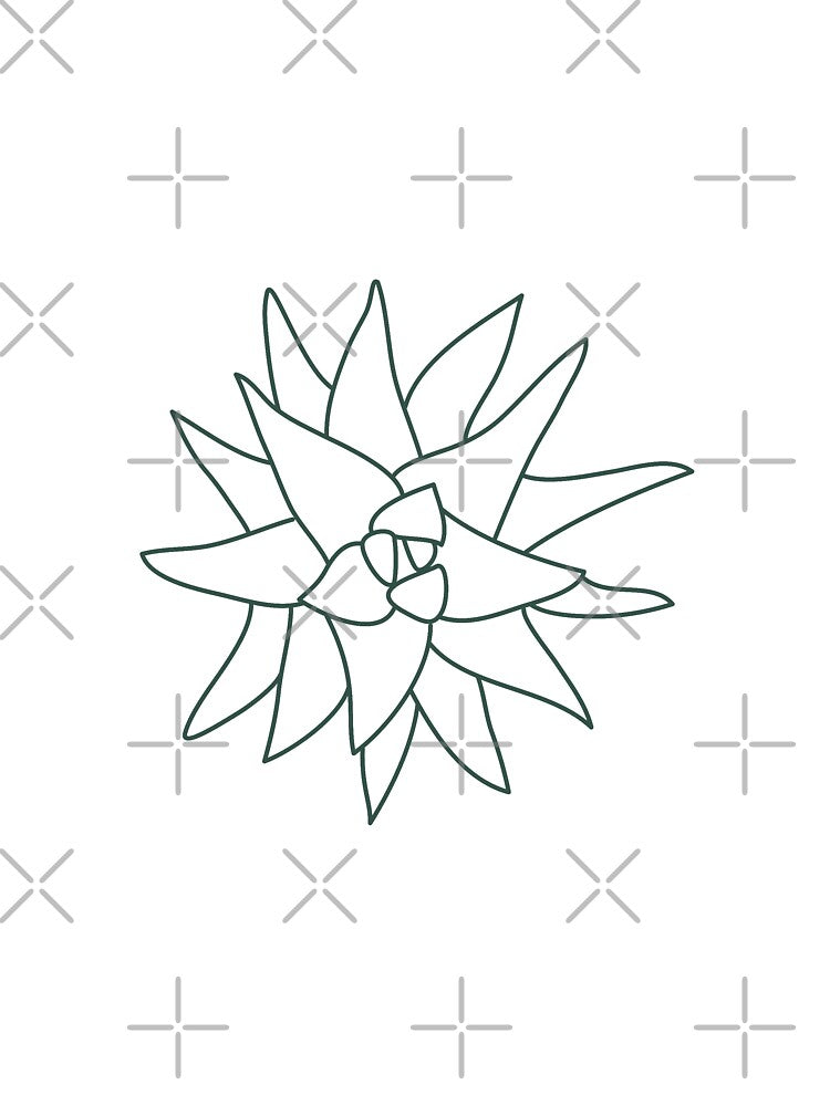 Aloe Vera Minimalist Line Art by RPuniquedesigns