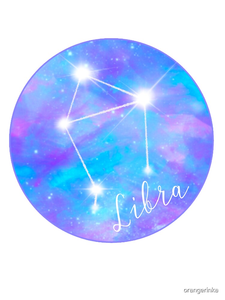 Libra Zodiac sign constellation stars by orangerinka